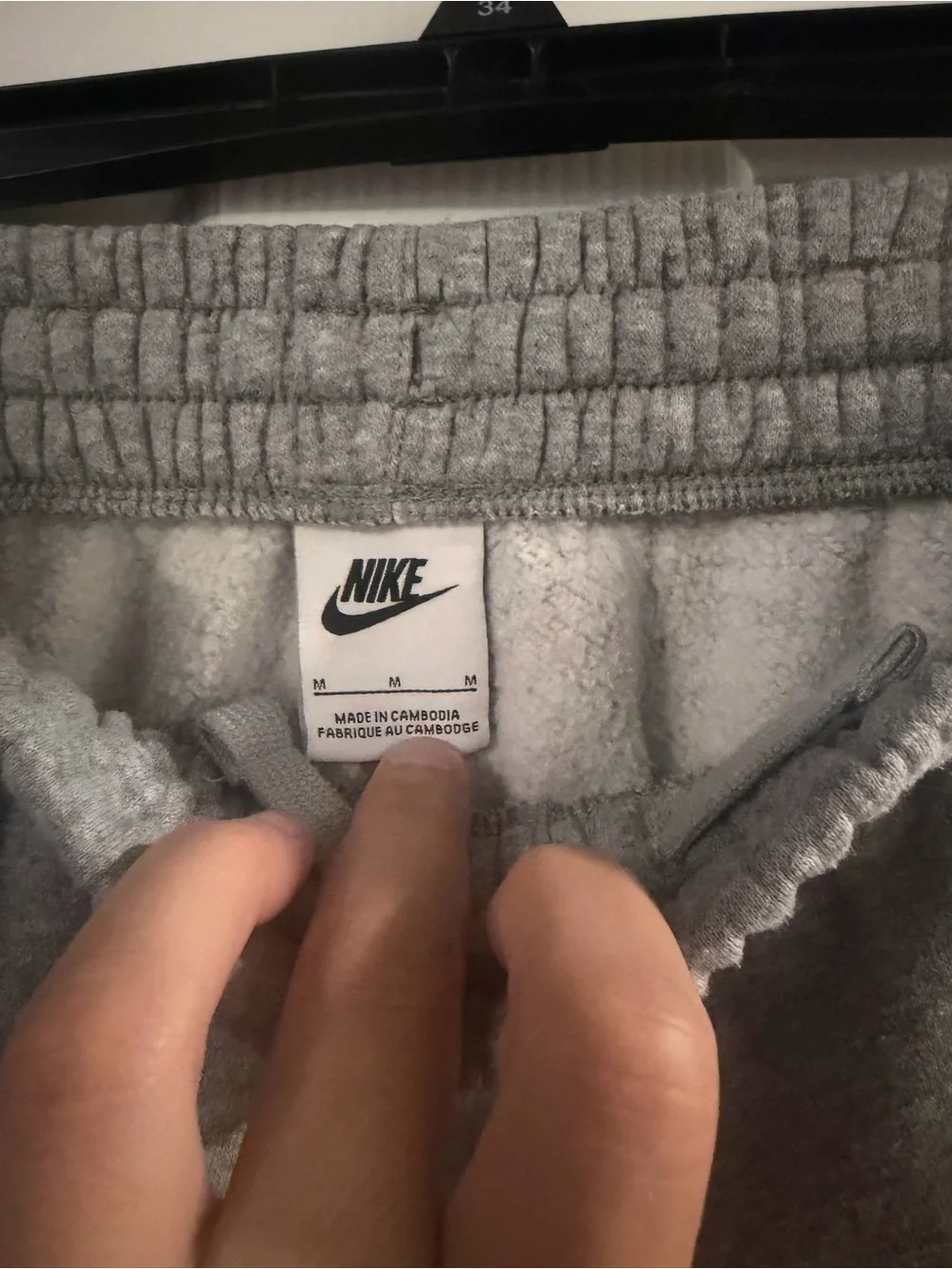 Nike Kids Gray Fleece Joggers with Logo